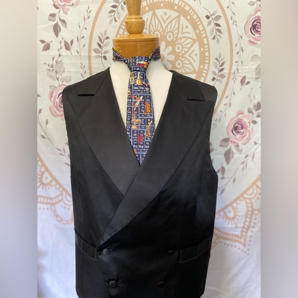 Steven Harris Men's Navy Blue Neck Tie Science Teacher - Periodic Table